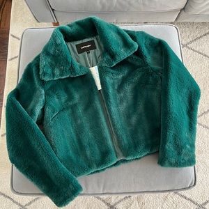 Green Faux Fur Jacket